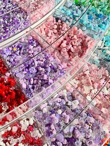 30g Cuentas de acrílico de forma de corazón, lazo y espaciadoras de colores aleatorios para hacer pulseras, cadenas de teléfono móvil, pendientes y accesorios de joyería artesanal - Cuentas mixtas de 6-30 mm - Ver 6