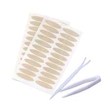 48片隐形双眼皮贴，自粘式，易用，瞬间提拉眼部，透气无酒精，附赠化妆刷，采用透气材料制成 - 裸色 - 查看 3