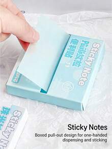 1 Pack 50 Sheets Transparent Glitter Self-Adhesive Sticky Notes, Memo Pad, Essential For Office & School - one-size - View 5