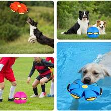 1 Pet Toy Ball - Variable Toy Disc - Dog Toy Disc - Suitable For Interaction And Play With Dogs, Cats, Outdoor Games. Dog Ball Is Suitable For Small, Medium And Large Dogs. Portable Creative Disc Ball, Treadable Magic Ball. Suitable For Outdoor Pet Activities. - Multicolor - View 8