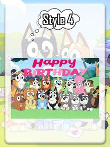 Bluey Broyi Background Decoration Items With Cartoon Themes For Family Gatherings, Party Balloons For Home Parties, Anniversary Party Decorations, Birthday And Holiday Party Supplies, Gifts For Sending To Friends And Family At Parties And Gatherings. - Multicolor - View 15