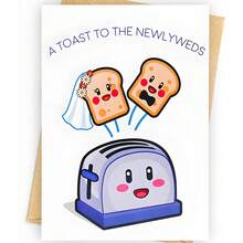 1 Set - Funny Wedding Card With Envelope, Suitable For Couple, Wedding Congratulation Gift For Bridesmaids And Groomsmen - A - View 7