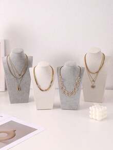 1PC Chain Necklace Display Stand, H-Shaped Pendant Necklace Jewelry Storage Rack - Multicolor - View 1