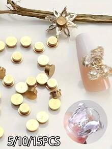 5/10/15 piezas Decoraciones de uñas giratorias con mariposa y flor con bases giratorias con cojinete y caja de almacenamiento, para diseño de arte de uñas, colgante de joyería, anillo de arte de uñas, cojinete, funda de teléfono, figura de dibujos animados, plato giratorio, accesorios artesanales caseros, Día de San Valentín, temporada de bodas, recuerdos, regalos para damas de honor - A - Ver 3