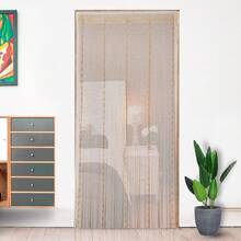 1PC Door String Curtain Fashionable Flat Gold Ribbon Thread With Shaggy Tassel Room Divider Window Door Decor For Home Bedroom Living Room - Multicolor - View 9