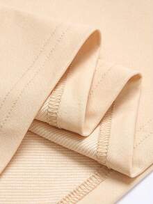 GRDR 男士时尚百搭纯色T恤 - 简约休闲日常短袖 - 杏色 - 查看 3