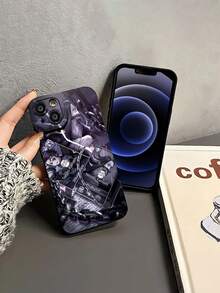 Personajes de  con temática oscura.funda de teléfono Fundas compatibles con ,Apple,VIVO,OPPO,,, y Honor.Fabricadas en silicona TPU,ofrecen protección contra golpes y caídas. - Negro - Ver 4