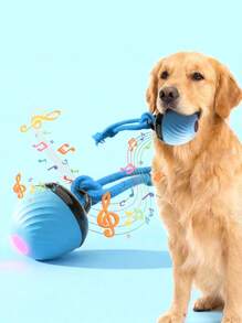 PETSIN 1. 互动智能狗狗球玩具，耐用耐咬玩具，适合活泼好动的狗狗，USB充电，系绳驱动的移动球模拟吠叫声，室内宠物滚动游戏，适合小型/中型犬，有助于缓解无聊并激发咀嚼兴趣 - 彩色 - 查看 2