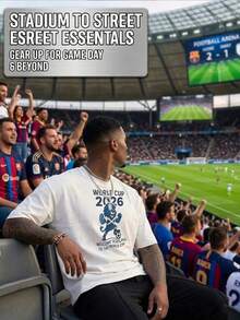 Men's FIFA World Cup 2026 Themed T - Shirt With Scottish Lion Graphic, 100% Cotton, Breathable & Comfortable, Essential For Cheering On Your Team - trắng - Xem 3