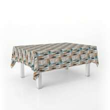 Kiva Waterproof And Stain-Resistant Oilcloth Tablecloth - Sizes From 100x140 To 300x140 Cm And Round 140 Cm - Oilcloth Tablecloth: Protection And Style For Your Table - Available In 13 Designs - 選項 8 - 查看 1