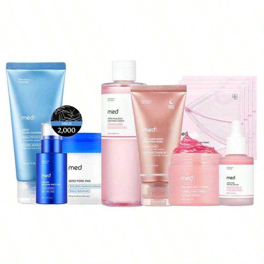 Affordable Glass Glow Skincare Set | Includes 8 TOP-SELLING Products For Gentle Skin Renewal, Perfect For Birthday, Valentine'S Day, Party, Halloween, Christmas And New Year Gift - Bộ - Xem 1