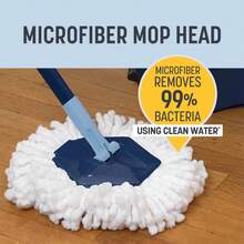 Casabella Clean Water Spin Mop With Extra Refill: Portable Microfiber Floor Cleaning Tool For Multi-Surface Use - 1 - View 5
