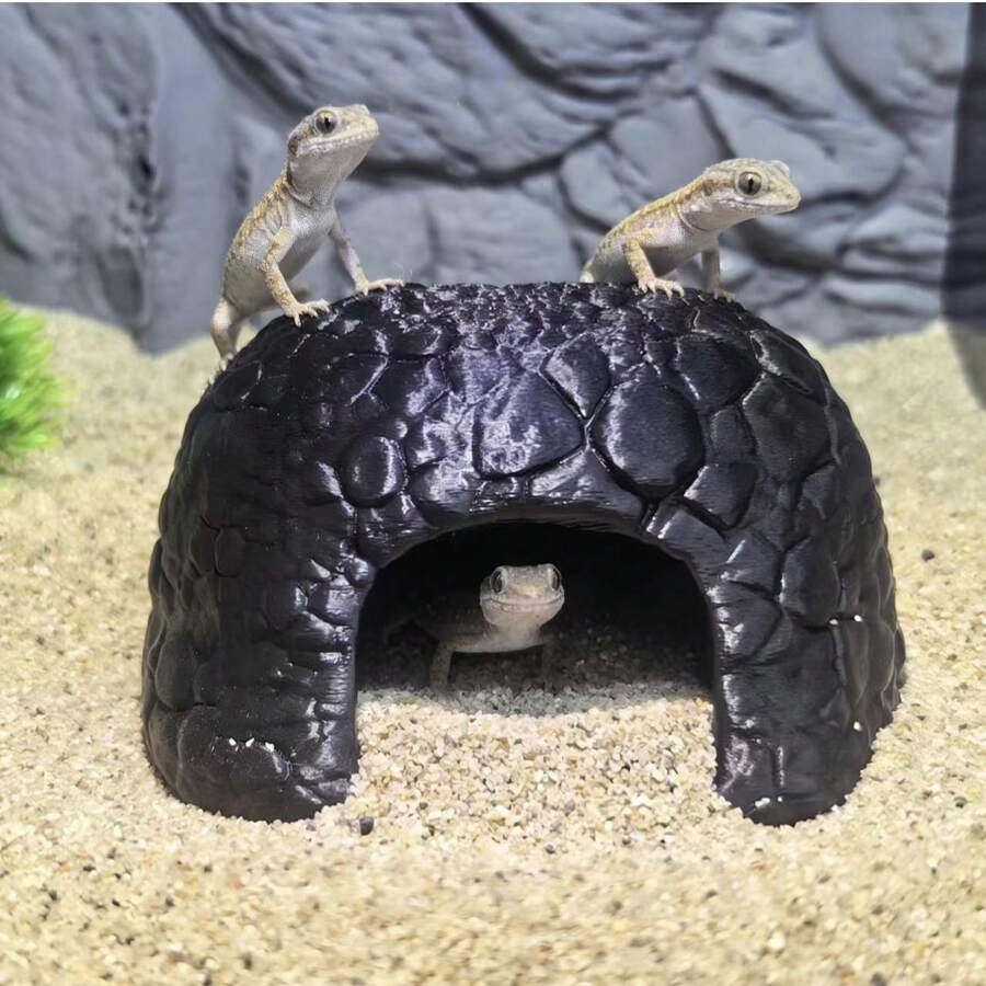 Reptilien Kletterpodest, Versteck-Höhle für Geckos, Terrarium Dekoration, Schildkröten Sonnenplattform, Reptilien Versteck, Kleintier Schildkröten Haus, Aquarium Dekoration - Übersicht 1