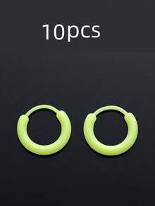 4对装奢华简约风格耳环套装，高品质无钻圈形耳环。这款百搭的圆形耳环适合日常通勤、上学、约会、聚会、派对、耳部护理、居家、睡眠、送礼、周年纪念、旅行等各种场合。 - 彩色 - 查看 9