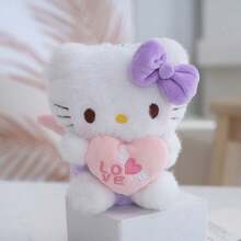 SANRIO Heart-Shaped Plush Hugging Doll, Heart-Shaped Angel KT Cat Keychain, Bag Decoration, Valentine's Day Gift, Birthday Gift, Party Favors, Great Gift - Multicolor - View 10