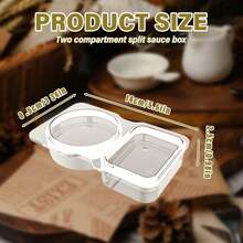 Disposable Plastic Sauce Containers With Lids - Square Flip-Top Design For Easy Serving, Perfect For Parties, Picnics & Holidays, Durable & Stylish Food Storage Solution, Picnic Essentials, Modern Kitchenware, Easyclean Material - 20pcs - View 3