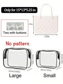 New Bogg Beach Makeup Bag,Beach Accessories, Toiletry Bag,Travel Accessories;Travel Essentials; Multi Color Insert Accessory Compatible, For Decorative Charm Inserts,Suitable For Travel And Outings, Water-Tight - Ideal For Travel,Versatile Inner Organizers,Waterproof, Wear-Resistant, Easy To Clean, Suitable For Bogg Bags, Transparent Bogg Cosmetic Bag With Phone Holder, Compartmentalized Internal Storage Compatible Travel Cosmetic Bag - Multicolor - View 10