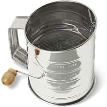 1pc Stainless Steel Flour Sifter, 3 Cup Capacity, For Sifting Fine Or Coarse Flour, Powdered Sugar, Etc. - Silver - View 8
