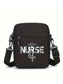 Túi đeo chéo nam cá tính, kiểu dáng mới, chất liệu Oxford, hình vuông nhỏ, họa tiết đầu lâu bạc, tiện dụng cho việc đi làm hàng ngày, đựng điện thoại đeo vai. - Nhiều màu - Xem 7