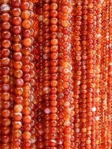 Red Agate Beads-Round Sardonyx Carnelian Loose Beads For Jewelry Making, DIY Necklace Bracelet, Smooth Round Gemstones, No Plating, Ideal For Christmas, Valentine'S Day, Birthdays & Campus Gifts.-4mm/6mm/8mm/10mm. - Multicolor - View 12
