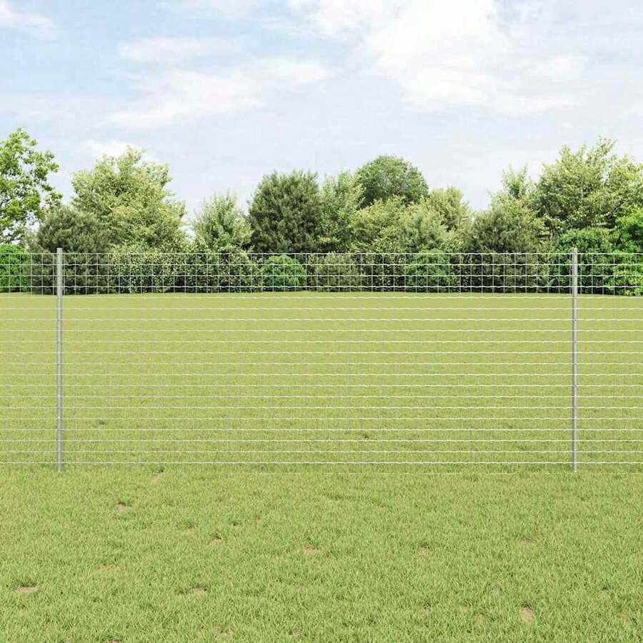 Zaunpfosten 5 pcs Silber 100 cm Stahl - A - Visualizzare 1