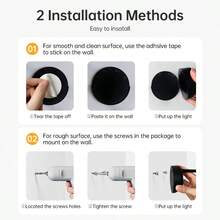 Foco con sensor de movimiento con control remoto, pantalla de acrílico recargable por USB, foco semi-empotrado desmontable, alimentado por batería (batería de litio de 2000mAh), sensor de infrarrojos, brillo y temporizador ajustables, iluminación de pared para obras de arte - Blanco-PRO (2000 mAh) - Ver 5