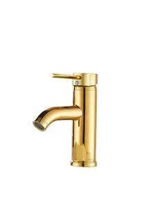 浴室金色面盆龙头不锈钢冷热水混合水龙头洗脸盆水龙头水槽龙头单把手厨房水龙头黑色 - 彩色 - 查看 9