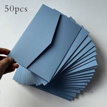 NIEWSPECIAL 25 piezas de sobres plegables de bolsillo para invitaciones de boda, compromiso, 15º aniversario, cumpleaños, , sobres de invitación minimalistas, tarjetas de invitación de 5*7 pulgadas, invitaciones DIY, invitaciones de bolsillo, invitaciones personalizadas - Azul cielo - Ver 11