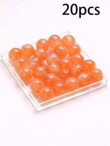 50pcs Dreamy Spring/Summer Galaxy Glitter Round Resin Beads, DIY Bracelet Jewelry Making Supplies - Multicolor - View 77