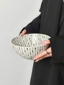 1 chiếc bát salad phong cách retro tối giản, bát súp gốm kiểu Bắc Âu, bát salad trái cây và sữa chua dày dặn được vẽ tay. - Nhiều màu - Xem 14