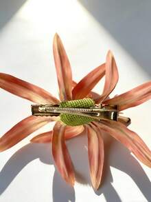 Boho Lilien Blumen Haarclip für Frauen, elegante Blumen Haarspange für Strandurlaub, Hochzeit, Party, Alltag, süße Haraccessoires, Klammern, Sommer, Feiertage, Reisen - Verschiedenfarbig - Übersicht 4