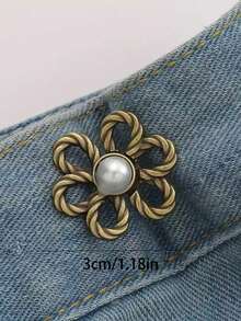 3/1pc Adjustable Elastic Flower-Shaped Clips, Petal-Shaped Belts, Adjustable Pants Belts, Detachable Flower-Shaped Belts, Suitable For Jeans, T-Shirts And Casual Pants, No Sewing Required, Clips Are Easy To Remove, Perfect For School Use. - Multicolor - View 5
