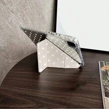 波点图案平板电脑保护套，带笔槽，兼容 iPad 10.9/10.2/Air 5/Pro 11/10/9.7/Air 2/(7代)/(8代)/Air 4/5/Pro 11/10代 10.9 英寸（2022款），具备智能休眠/唤醒功能，时尚平板电脑配件，也兼容小米 5/5PR/6/6PRO/7/7PRO/Galaxy Tab S10+/S9/A9。 - 彩色 - 查看 2