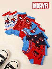 Marvel 1/5/10 Pairs Kids Superhero Socks, Boys Mid-Calf Socks, Korean Cartoon Autumn/Winter Girls Socks, Children & Superhero Character Socks - Multicolor - View 11