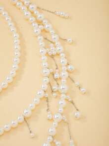 1pc Bohemian Style Faux Pearl Beaded Tassel Pendant Women's Fashion Waist Chain, Suitable For Women's Party, Gathering, Daily Wear, Holiday Gift - Waist Chain - View 4