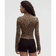 Lululemon Define Cropped Jacket Nulu LW3HWES - True Leopard Multi - View 4