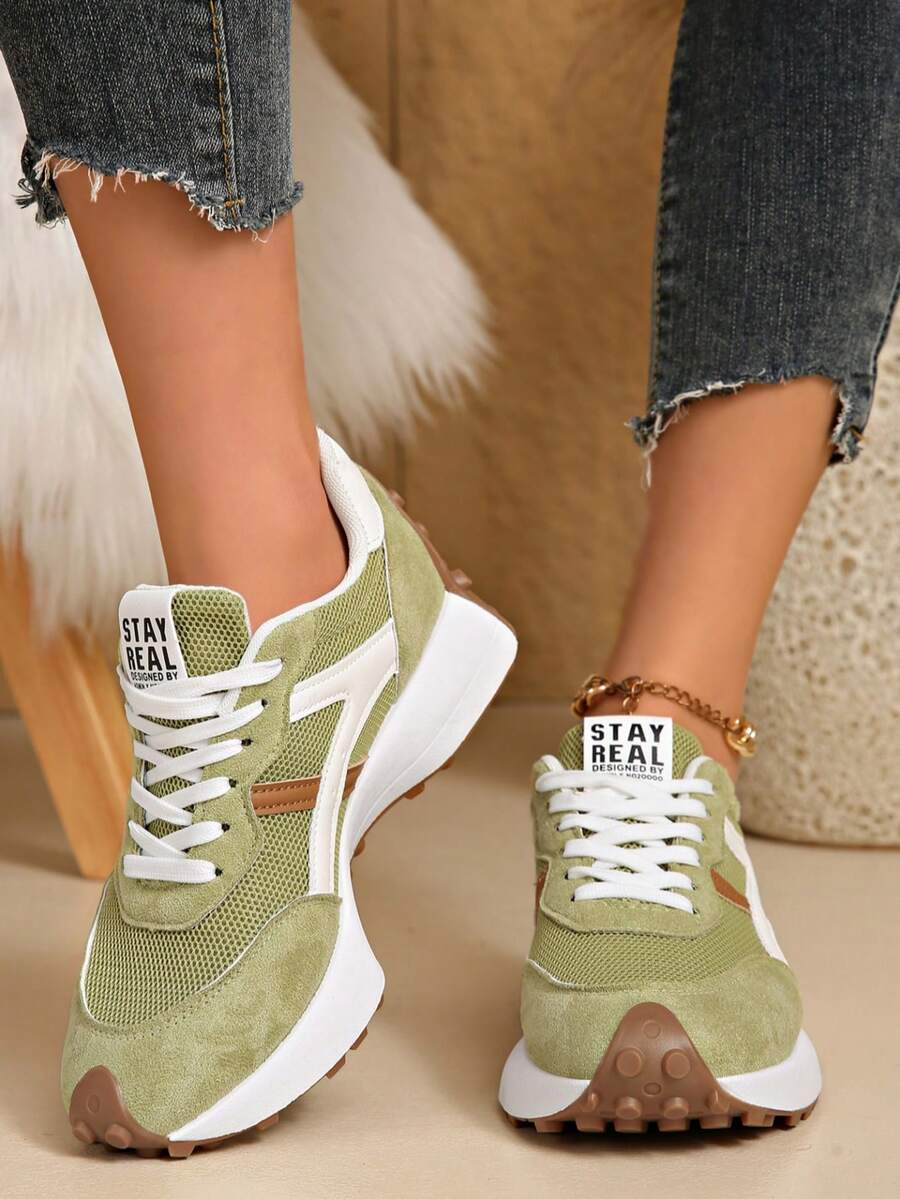 2026 New Full Rhinestone Thick Platform Wedge Shoes For Women, Spring/Autumn Round Toe Lace-Up Height-Increasing Petite Rhinestone Leather Shoes - Mint Green - View 1