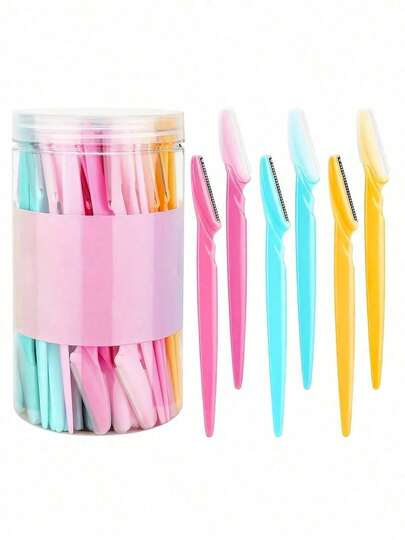 Set de 12 piezas quitapelusas multifunción. Con cuchillas de acero inoxidable afiladas, disponible en colores rosa/azul/amarillo/verde menta, fórmula suave sin fragancia. No se necesitan accesorios, puede cubrir cejas, rostro, brazos, piernas y otras partes del Body, las delicadas cuchillas se adaptan a la piel para una fácil eliminación del vello.