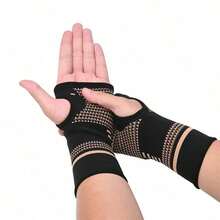 2 Packs Wrist Compression Sleeves, Comfortable And Breathable For Workout, Wrist Support For Women And Men Breathable And Sweat-Absorbing Carpal Tunnel Wrist Brace - 銅色 - 查看 6