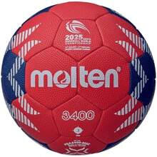 Molten Handball Hand 2025 - Bola de Combate para el Campeonato del Mundo Masculino réplica de Piel Artificial No. 3 Bolas H3A3400-M5Z - Rojo - Ver 1