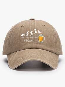 Mũ lưỡi trai Friday Beer Washed, dây đeo điều chỉnh, mũ bảo hộ ngoài trời, thích hợp cho du lịch, đạp xe, tiệc tùng, hàng ngày, thể thao, câu cá và các dịp khác, mùa hè, bãi biển. - Bia thứ Sáu - Xem 18