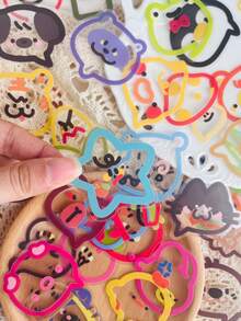 Set Stiker Kartun Warna-warni 50 Buah, Stiker Dekoratif untuk Notebook, Tablet, Scrapbook, Skateboard, Gitar, Helm, Gelas, Kotak Penyimpanan, Stiker DIY Tahan Air, Stiker Lucu, Perlengkapan Scrapbook Kindle, Stiker Laptop, Scrapbooking - MultiWarna - View 7