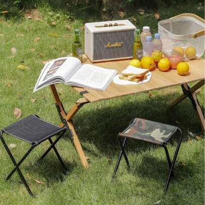 Outdoor Foldable Stool, Portable Fishing Chair, Train Stool, Camping Stool, Folding Chair, Camping Small Bench
