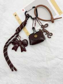 Yogodlns Model la modă, breloc pentru geantă, cu accesorii decorative pentru geantă mică, accesorii cadou, decor pentru geantă pentru căști, pentru fete adolescente, femei, studenți, accesorii cu papion, breloc, farmece, accesorii pentru geantă de profesori, cadouri - Multicolor - Vizualizare 13