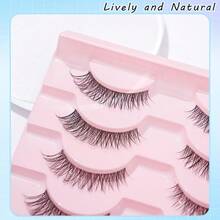 10 Pairs Lightweight Invisible Transparent Band False Eyelashes, Realistic Faux Lashes, Soft & Natural, Eyelash Extension, One-Piece Style, Fits Eye Shape - Criss Cross lashes - View 4