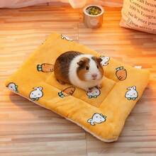1pc Cute Cartoon Hamster Pet Mat, Thick Pad Suitable For Hamster, Mouse, Guinea Pig And Other Small Pets - Multicolor - View 1