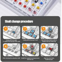 Teclado mecánico de juego con cable RGB personalizable K75 con interruptores intercambiables - Ver 8