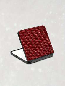 Luxury Sparkling Diamond Portable Double-Sided Folding Lipstick Mirror - The Perfect Choice To Repair Makeup Anytime, Anywhere, Sparkling Diamond Portable Folding Makeup Mirror - Double-Sided Square Design, Suitable For Handbag, Portable Folding Mirror Inlaid With Sparkling Diamonds, High-Definition Double-Sided Pocket Mirror, Available In Various Diamond Color Styles, Affordable, Cosmetics, Makeup Tools, Affordable Products, Gifts, Women's Gifts, Birthday Gifts - Multicolor - View 18