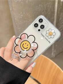 Giá đỡ điện thoại có thể điều chỉnh hình hoa, dạng thu gọn, 1 chiếc, làm bằng acrylic trong suốt với thiết kế hoa hoạt hình, tương thích với điện thoại thông minh Android và Apple, giá đỡ điện thoại có thể thu gọn, quà tặng sinh nhật mùa xuân. - Nhiều màu - Xem 4