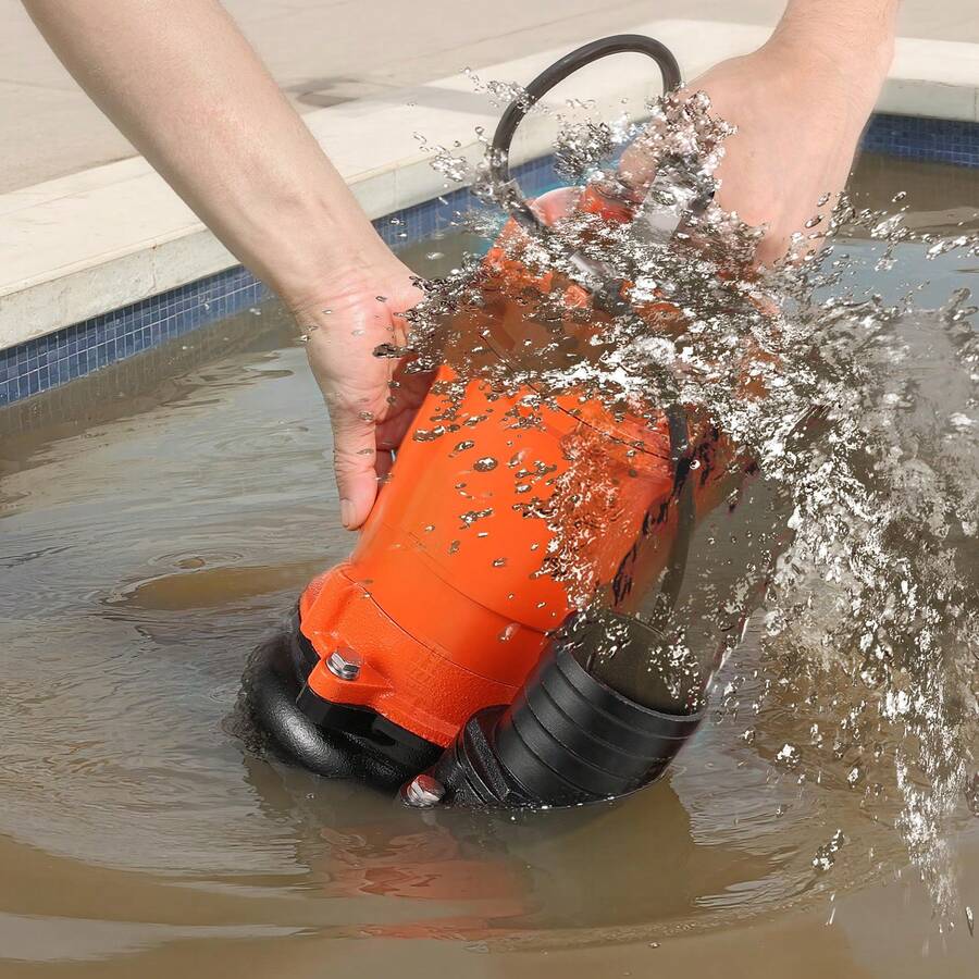 1 HP Submersible Trash Pump, 5000 GPH, 120V Cast Iron Submersible Sump Sewage Pump With 3 In Discharge, 40 Ft Max Lift, Drain Dirty Clean Water, For Pools, Garden, Pond, Basement, Flooded Areas - 5000 GPH - View 1